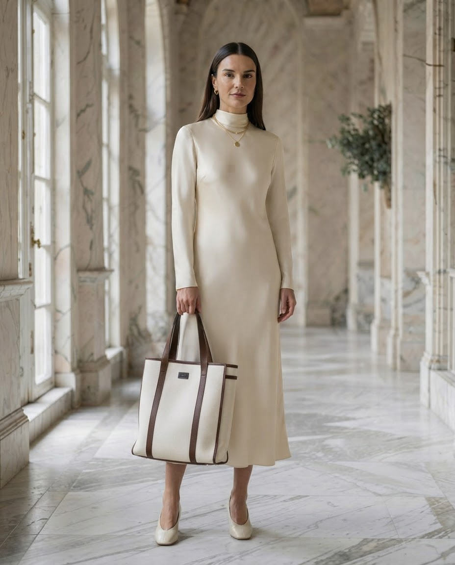 Two-Tone Shoulder Bag