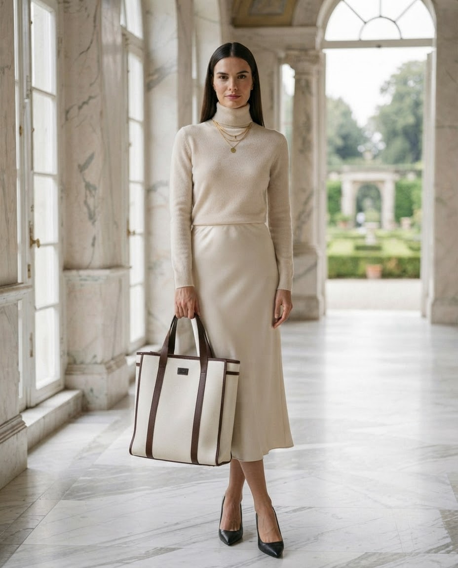 Two-Tone Shoulder Bag