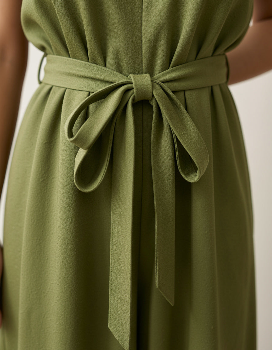 Sleeveless Wide-Leg Tie-Waist Jumpsuit
