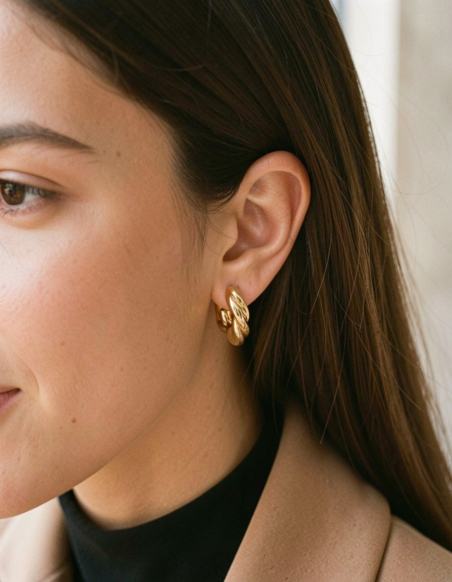 Textured Hoop Earrings