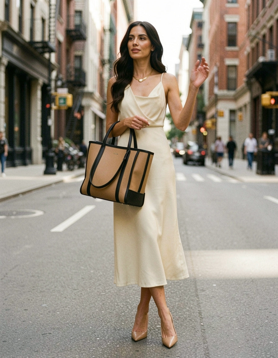 Contrast Tote Bag
