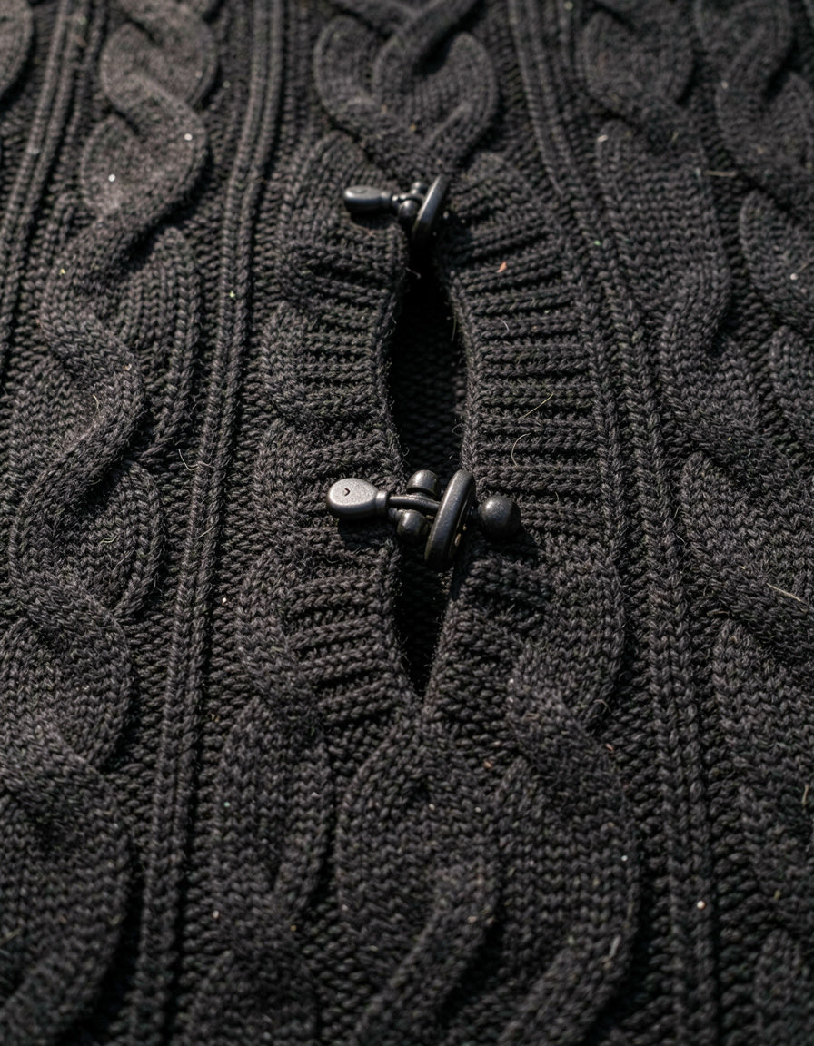 Keyhole Cable-Knit Sweater