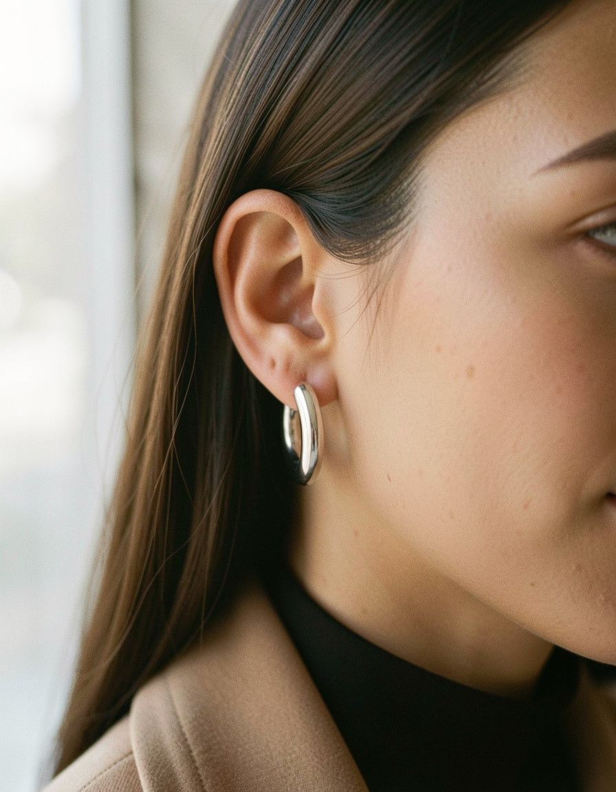 Stainless Steel Hoop Earrings