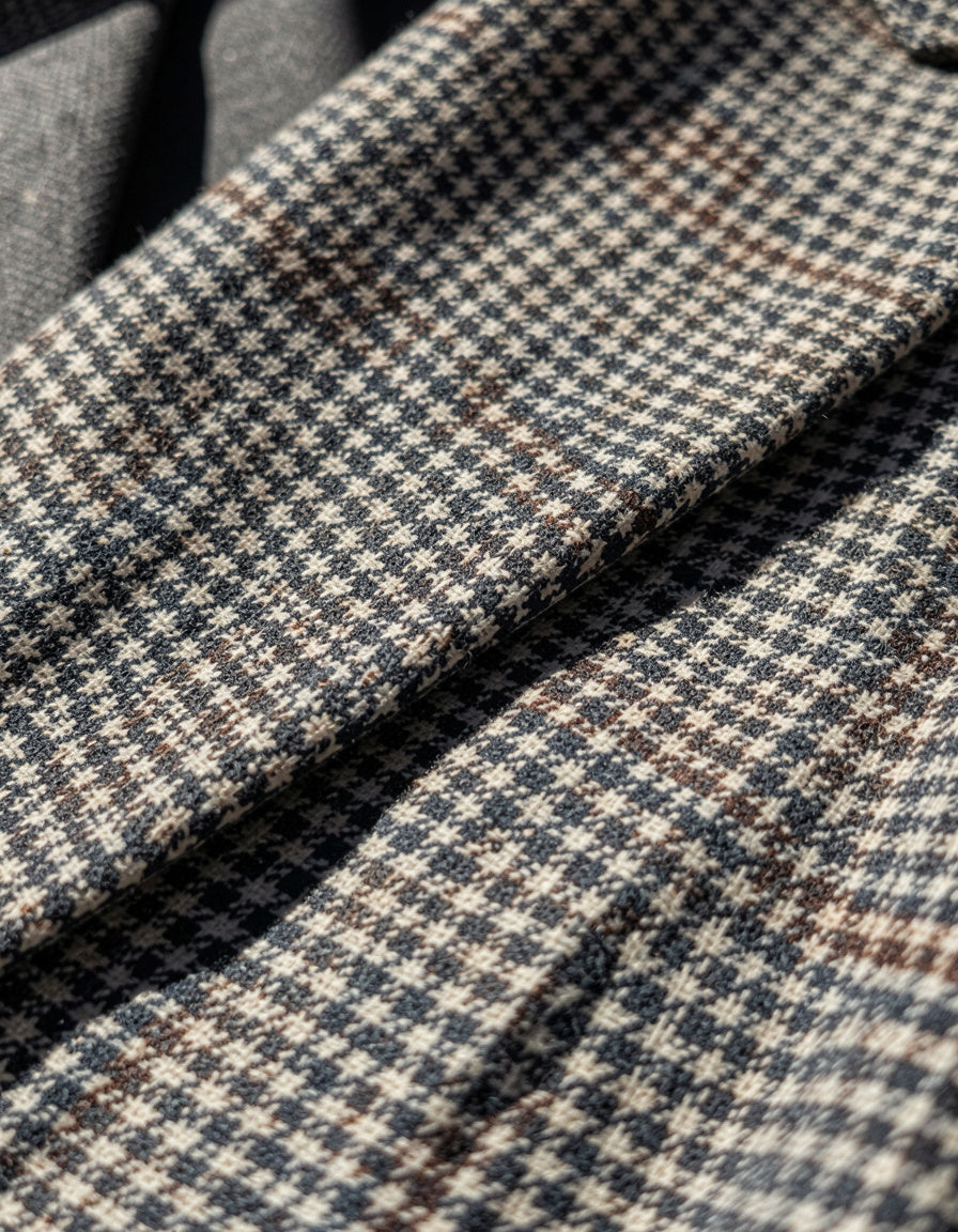 Plaid Lapel Collar Cropped Blazer