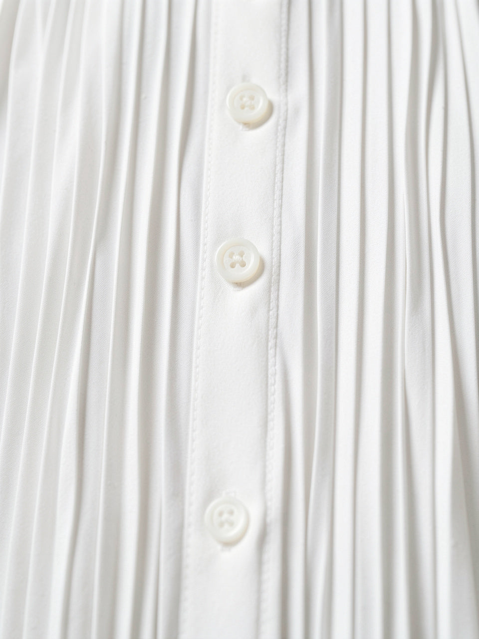 Button-Front Pintuck Midi Dress fabric and button detail