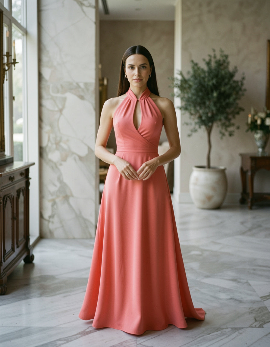 Tied Cutout Sleeveless Maxi Dress