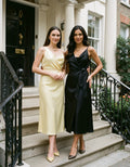 Satin Asymmetrical Midi Dress
