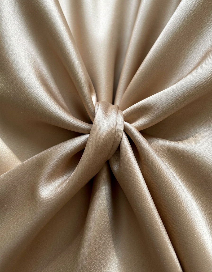 Satin Twist-Front Top and Wide-Leg Pants Set
