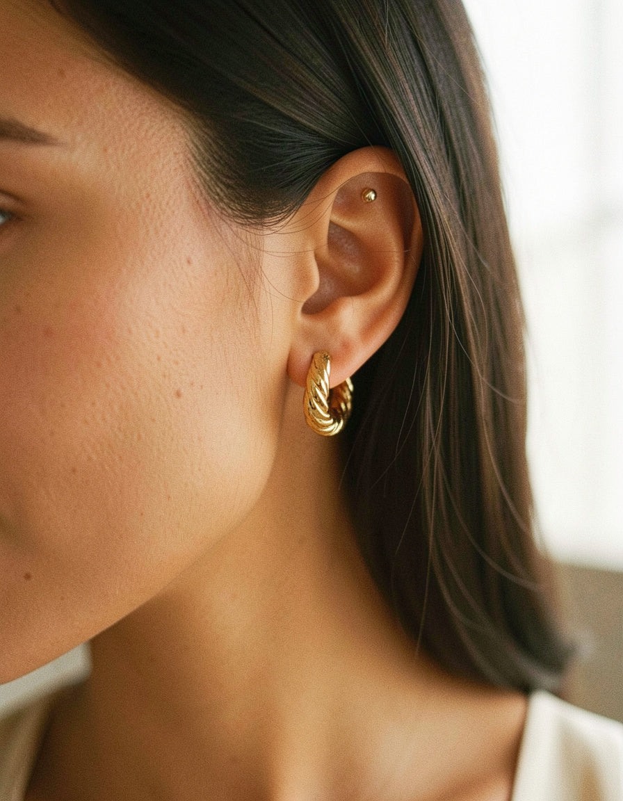 Textured Hoop Earrings