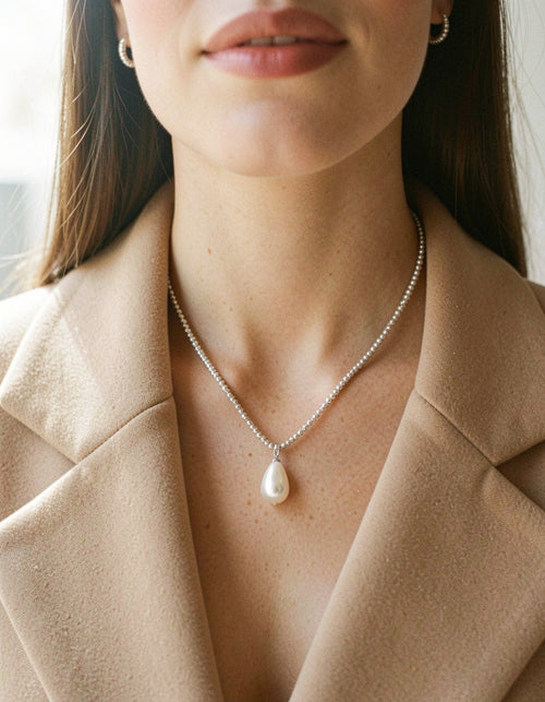 925 Sterling Silver Pearl Drop Necklace