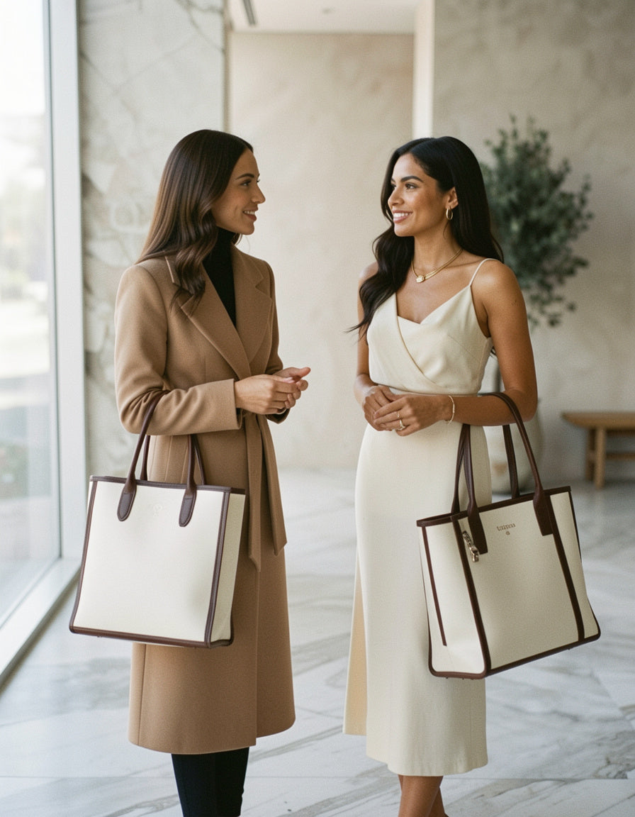 Two-Tone Shoulder Bag