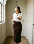 Suede Midi Skirt