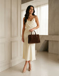 Suede Leather Large Handbag