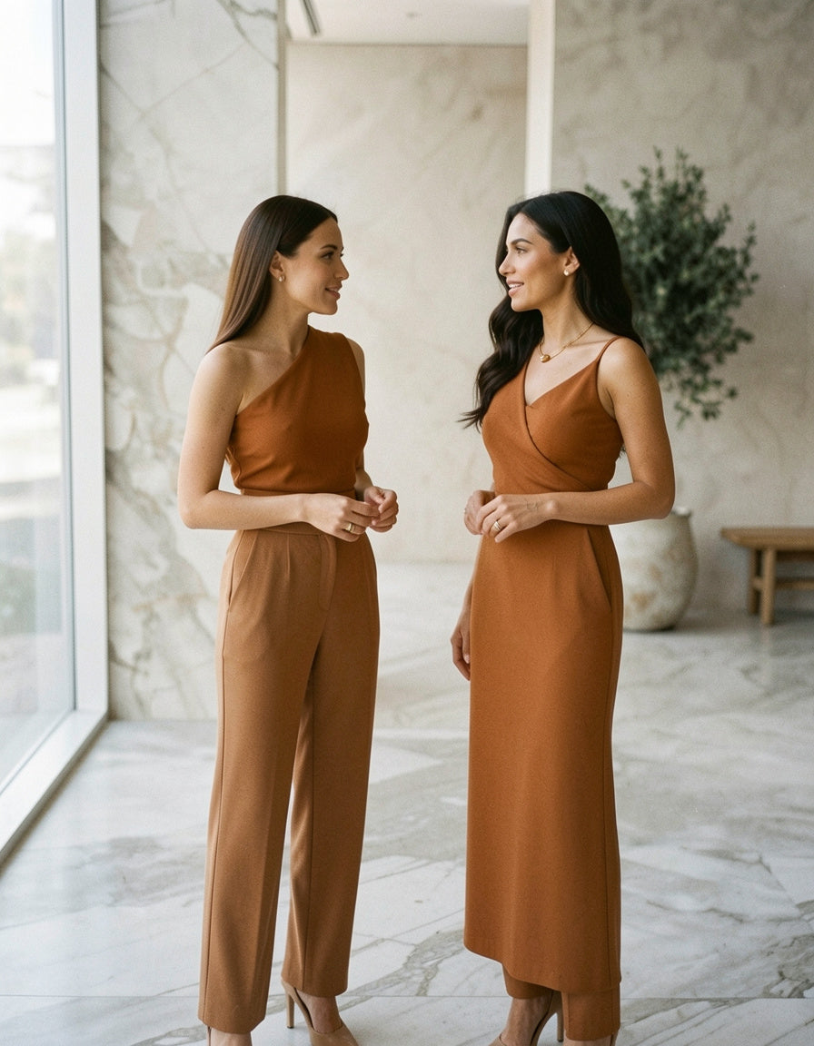Single Shoulder Top and Pants Set