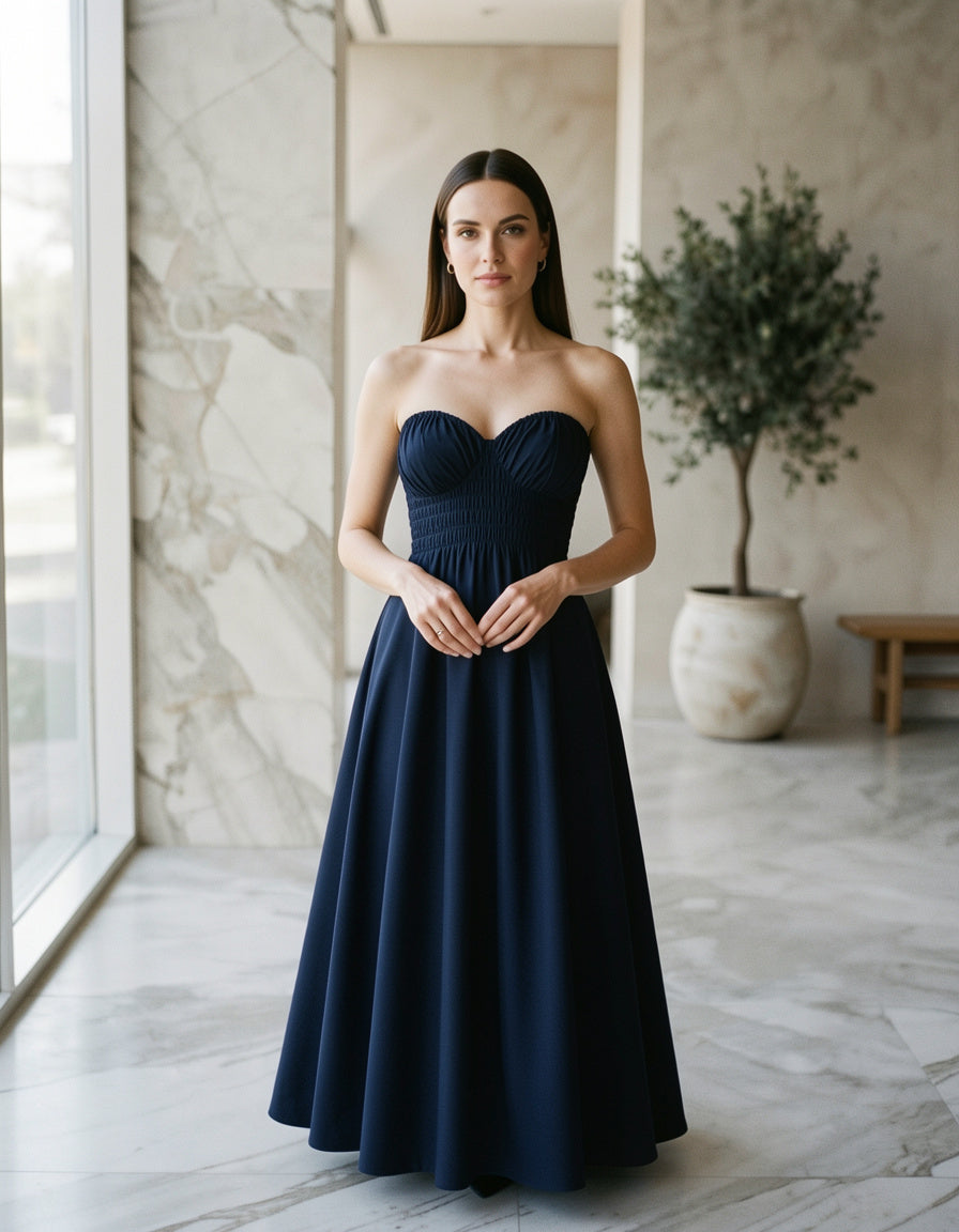 Smocked Tube Maxi Dress