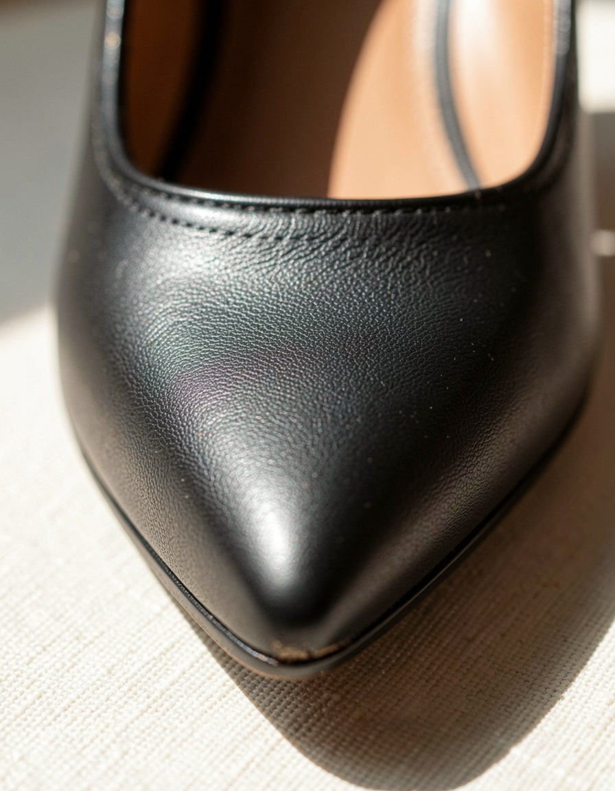 PU Leather Point Toe Pumps