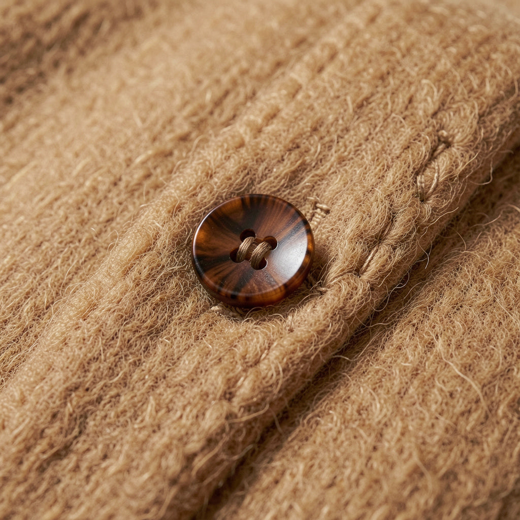 Trench coat fabric and button detail