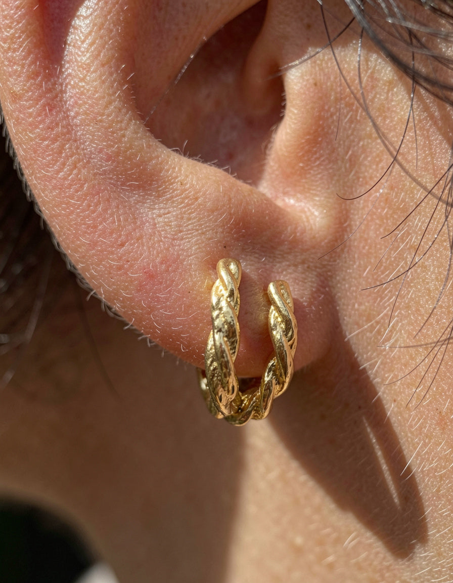 Textured Hoop Earrings
